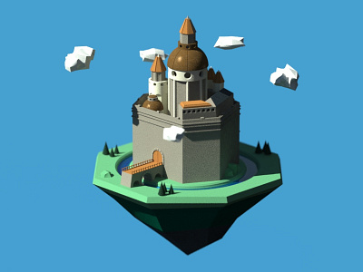 Fantasy World (1) 3d castle concept fantasy fictional game illustration imaginary isometric mobile setting