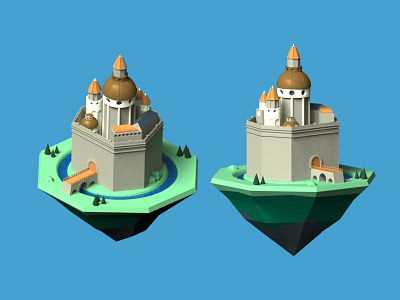 Fantasy World (2) 3d castle concept fantasy fictional game illustration imaginary isometric mobile setting