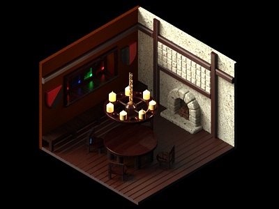 Fantasy World (3) 3d concept fantasy fictional game illustration imaginary interior isometric mobile setting