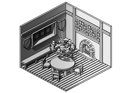 Fantasy World (4) 3d concept fantasy fictional game illustration imaginary interior isometric mobile setting