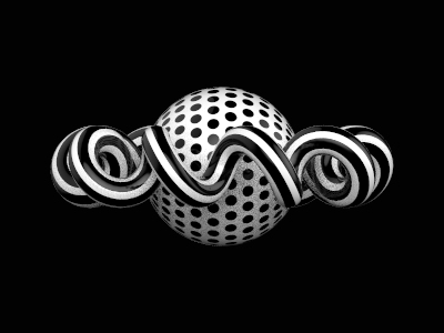abstract design (VIII) 3d abstract black and white design gif illustration isometric motion design shape