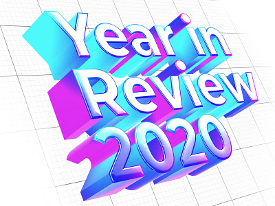 Year in review 2021 adobe dimension blue branding design illustration typography