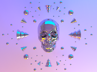 XMAS Futuristic Skull | NFT
