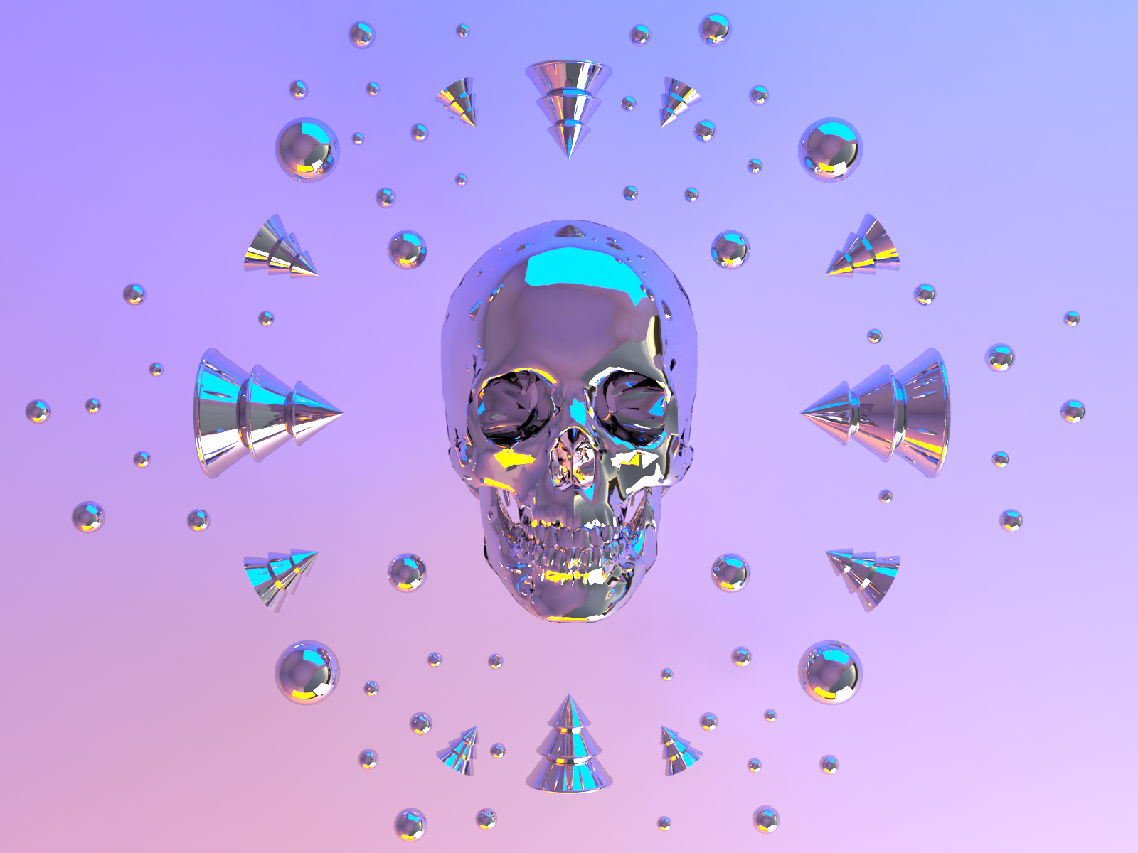 XMAS Futuristic Skull NFT By Whaam On Dribbble   Skull 2 View 10 4x 