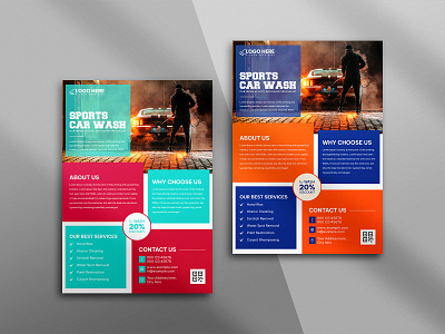 Promotional Car Wash and Automobile Repair Flyer Template