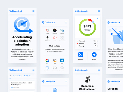 Chainstack website / Mobile version