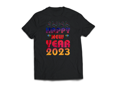 Happy New Year 2023 tshirt design design graphic design graphic tshirt tshirt tshirt design typography tshirt