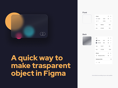 How to do Transparent Objects in Figma bankcard card colors dark figma gradient mastercard minimal transparent tutorial