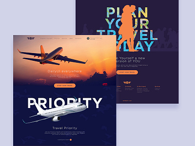 Landing Page - DailyUI 003 100dayschallenge dailyui design dusk landing lilac minimal modern sky travel webdesign