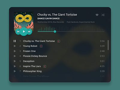 Music Player - DailyUI 009 100dayschallenge app dailyui dgd music player rock streaming ui web