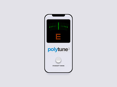 Polytune 3 App analog concept guitar pedal minimal mobile app tuner ui wireless