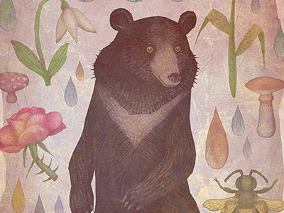 Asian black bear asian black bear bear illustration in honor of spring ursidae