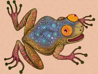 The Klatchian Tree Frog discworld terry pratchett flora and fauna frog illustration