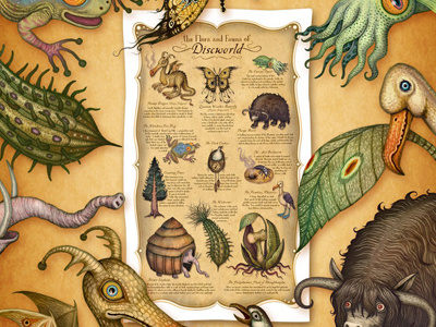 The Flora and Fauna of Discworld discworld terry pratchett flora and fauna illustration