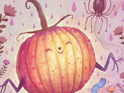 Mr. Pumpkin book colorful fun illustration picture book pumpkin spider watercolors