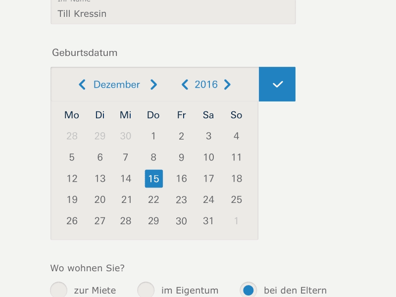 Date Picker with Calendar