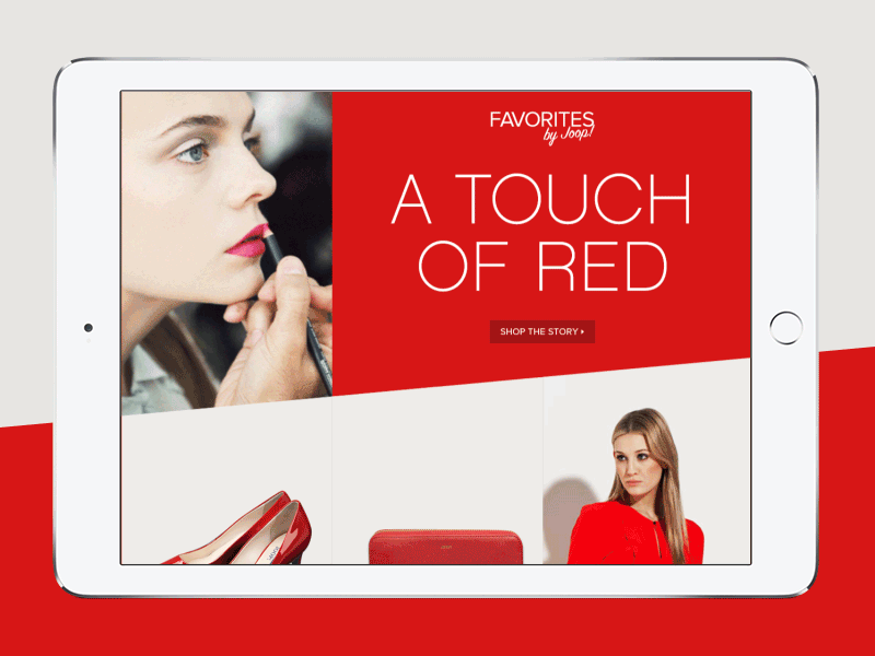 JOOP! Favourites Landingpage animation e commerce fashion interface design website