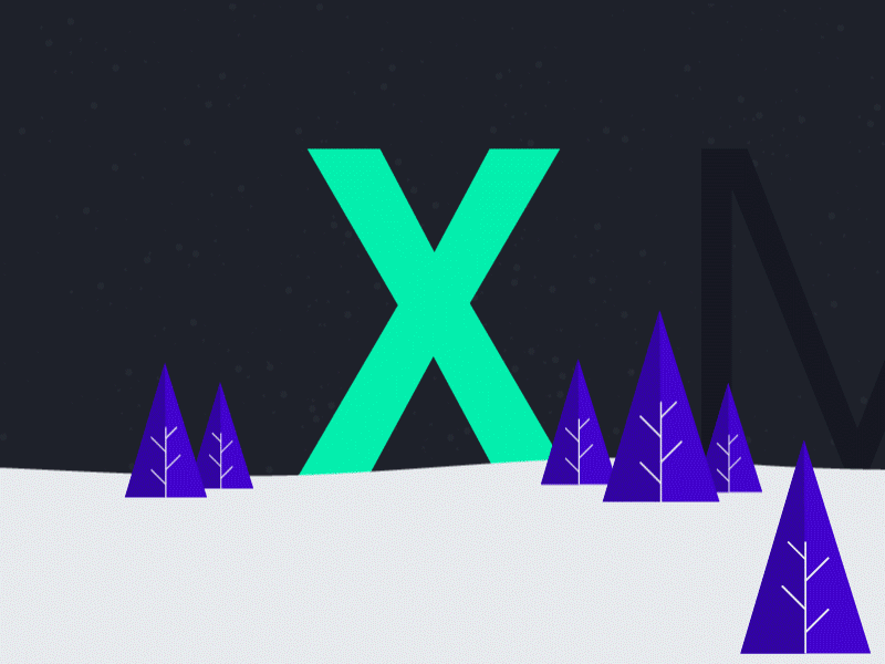 @_vent 24 - X animation christmas landscape santa clause snow trees winter x xmas