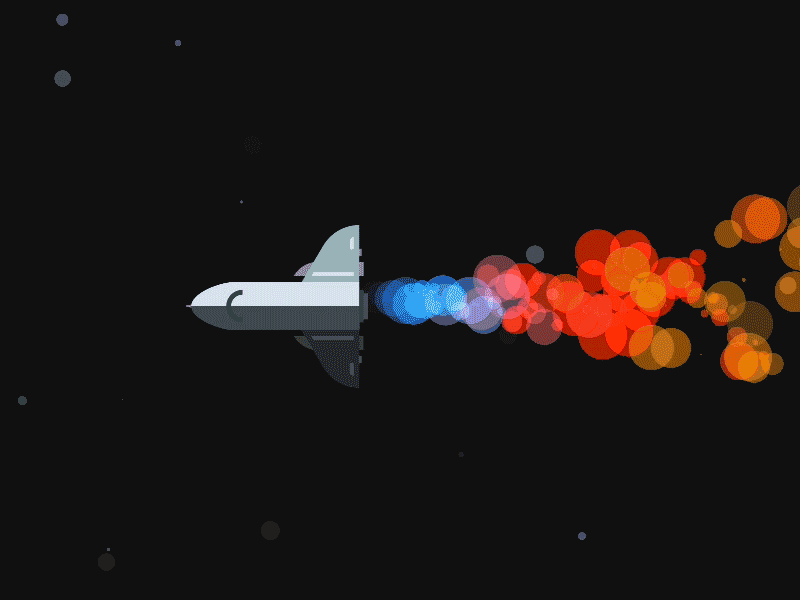 Rocket Animation animation apple illustration motion motion graphics particles rocket shuttle space