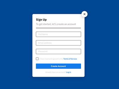 Daily UI 001 – Sign Up Modal