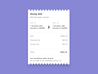 Daily UI 002 – Checkout eReceipt