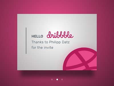 Hello Dribbble! debut dribbble hello shot