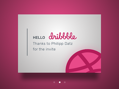 Hello Dribbble!