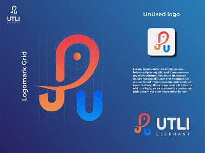 Pictorial-Logo-design, elephant logo, letter u logo a b c d f g h i j k l brand branding business logo colorful design graphic design identity illustration letter logo lettermark logo logo design logos logotype modern logo monogram logoi pictoriallogo u logo