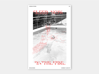 Sleep Now In The Fire 35mm analogue black and white bw film illustration photography poster rage against the machine ratm typography