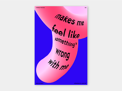 052 abstract challenge colour gradient illustration lyric poster print risograph shape typography