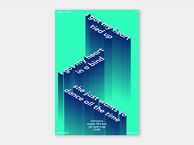 056 - Metronomy colour gradient illustrator metronomy noise pattern poster print risography shape typography