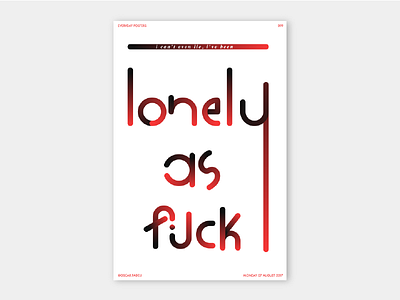 099 - Mr Lonely colour gradient illustrator noise pattern poster print risography shape tyler the creator typography