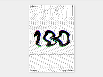 100 black and white gradient illustrator noise pattern poster print risography shape typography