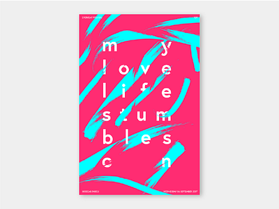 129 - Oh Baby colour gradient illustrator lyrics noise pattern poster print risography shape typography