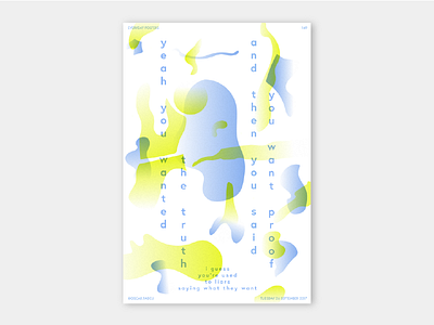 149 - You Wanted a Hit abstract colour gradient illustrator noise pattern poster print risography shape typography