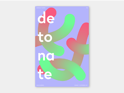 196 / detonate abstract colour gradient illustrator noise pattern poster print risography shape typography