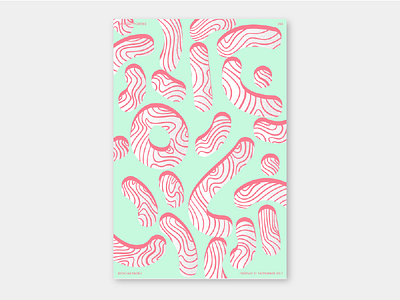 205 abstract colour gradient illustrator noise pattern poster print risography shape typography