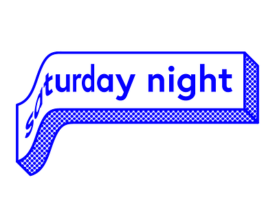 Saturday Night Logo blue brand branding design logo minimal type wordmark