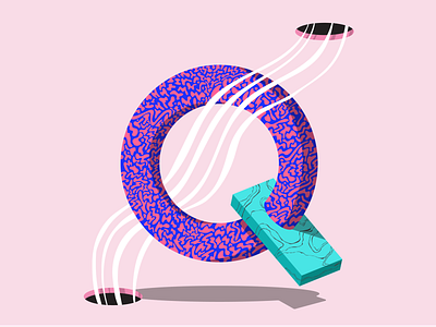 Q - 36 Days of Type 36days q 36daysoftype colour illustration letters pattern shape typography vector