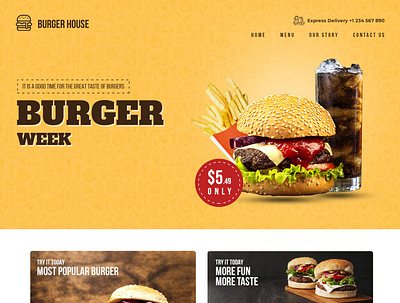 Fast Food Website branding ui webdesign website