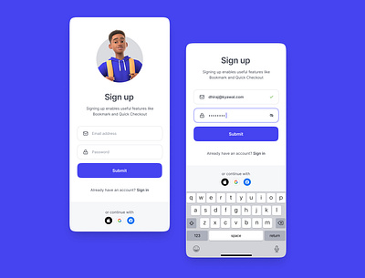 Sign-up Page UI app clean concept design modern ui ui design uiux uxdesign