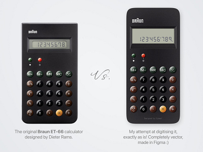 Braun ET-66 Calculator, but it's an app. app clean concept design illustration modern ui ui design