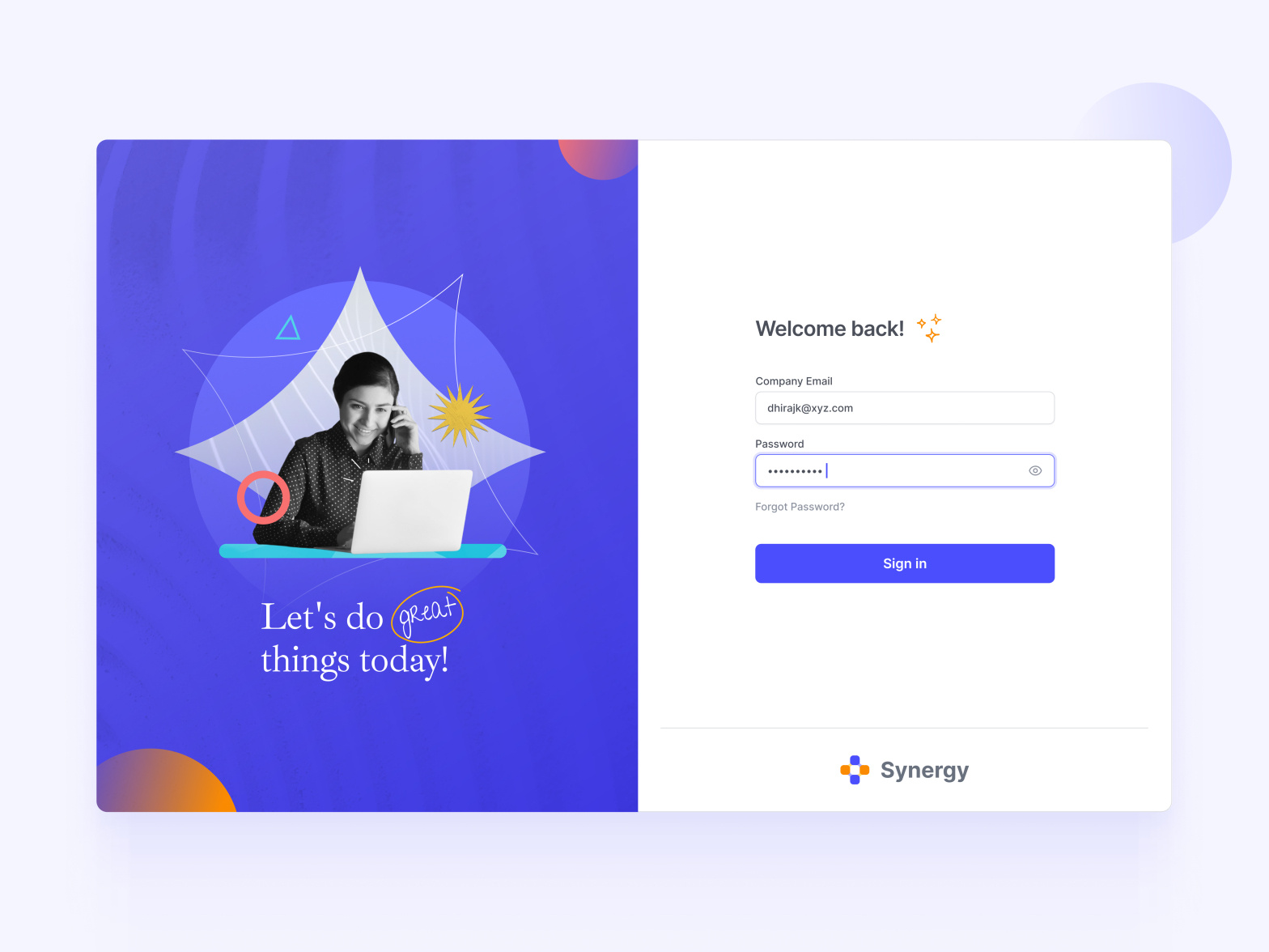 Company Intranet Login Screen by Dhiraj Kyawal on Dribbble