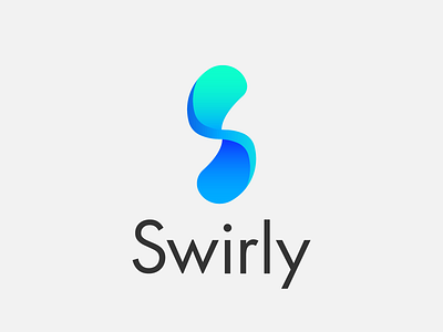 Swirly Logo app branding design gradiant illustration logo ui vector