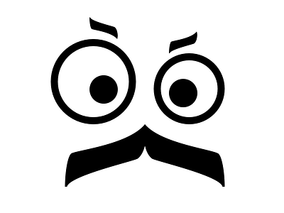 Mustache logo idea (detailed) coder idea logo mustache