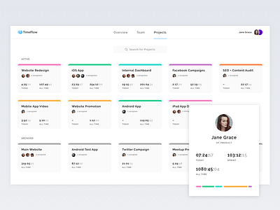 Team time tracking app that syncs projects and tasks from Flow