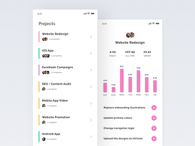 Team time tracking app – projects