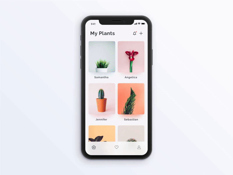 Plants App Animation + 2 Dribbble Invites! after effects animation app dribbble interaction invitation invite ios iphone iphone x mobile motion photography plants principle transition