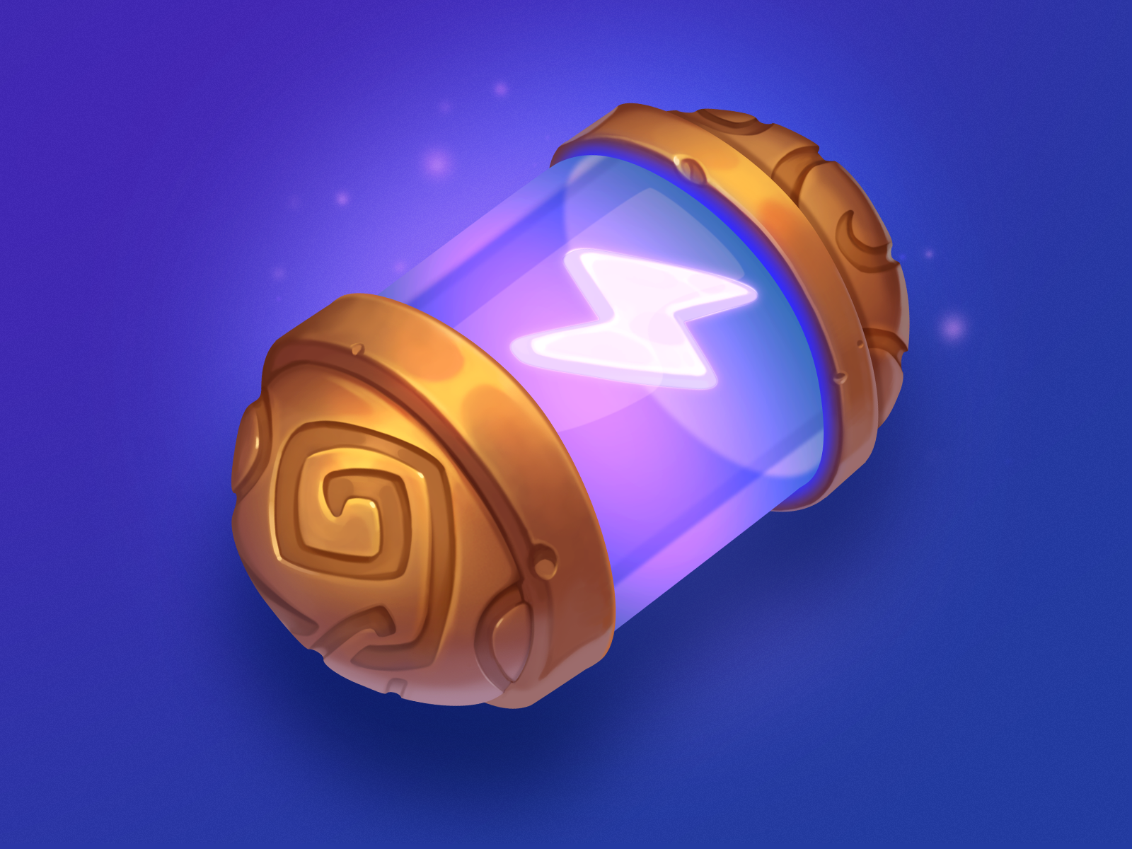 Energy Booster art asset booster capsule design element energy gambling game icon lightning purple slot symbol