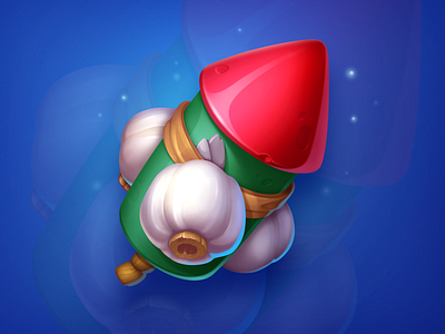 Rocket Icon art bomb casino game gameart gameplay garlic icon illustration nft reels rocket sign slot symbol weapon